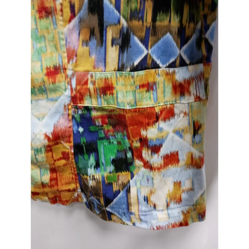 Erin London  Wearable Art Jacket Womens Size‎ 1X Multicolor Abstract Eclectic